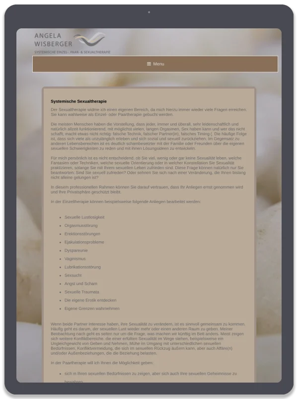 Angela Wisberger — Systemische Sexualtherapie