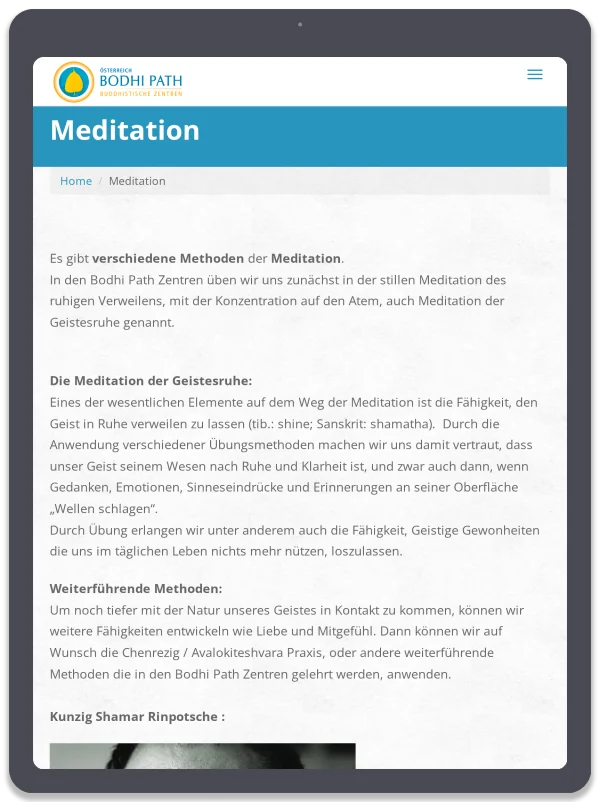 Bodhipath Österreich — Meditation