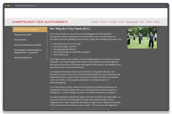 Zhong Xin Dao / I Liq Chuan — Events