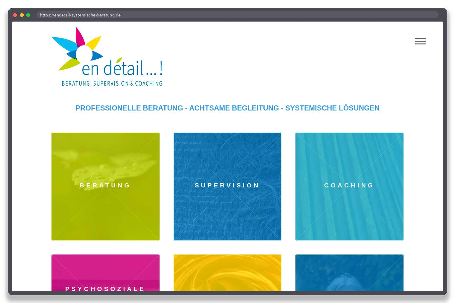 en detail…! Systemische Beratung — Desktop-Ansicht