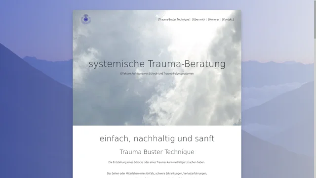 Systemische Trauma-Beratung — Desktop-Ansicht